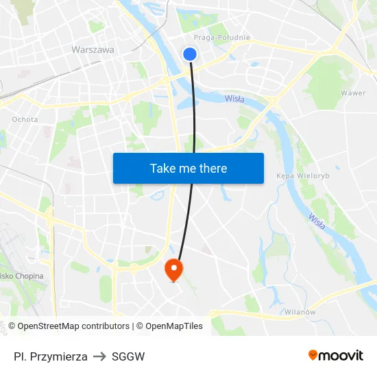 Pl. Przymierza to SGGW map