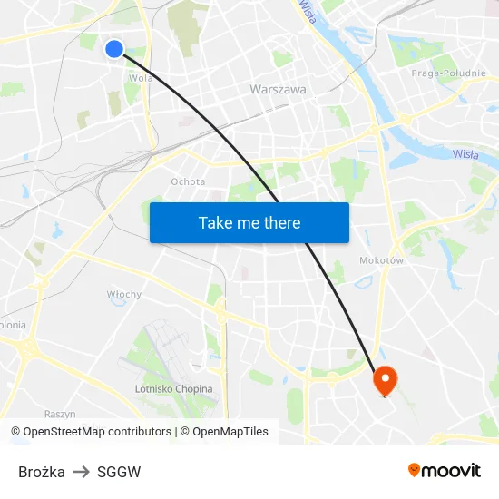 Brożka to SGGW map