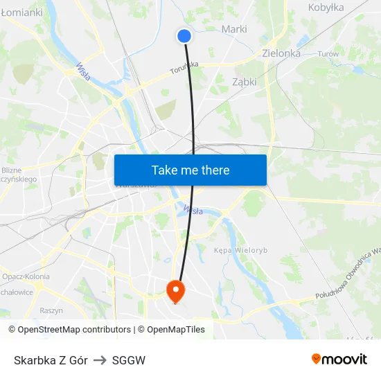 Skarbka Z Gór to SGGW map