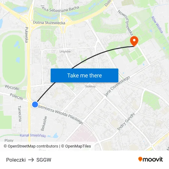 Poleczki to SGGW map