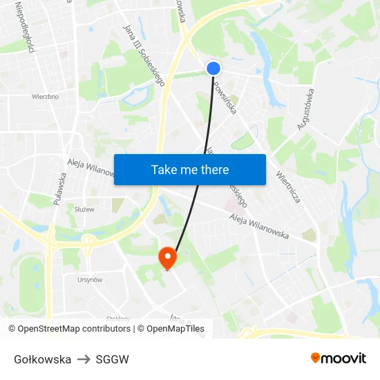 Gołkowska to SGGW map