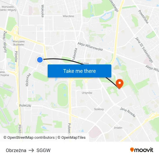 Obrzeżna to SGGW map