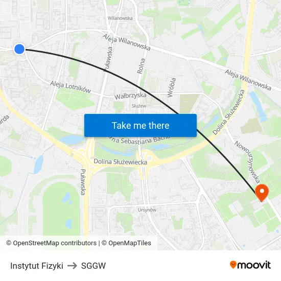 Instytut Fizyki to SGGW map