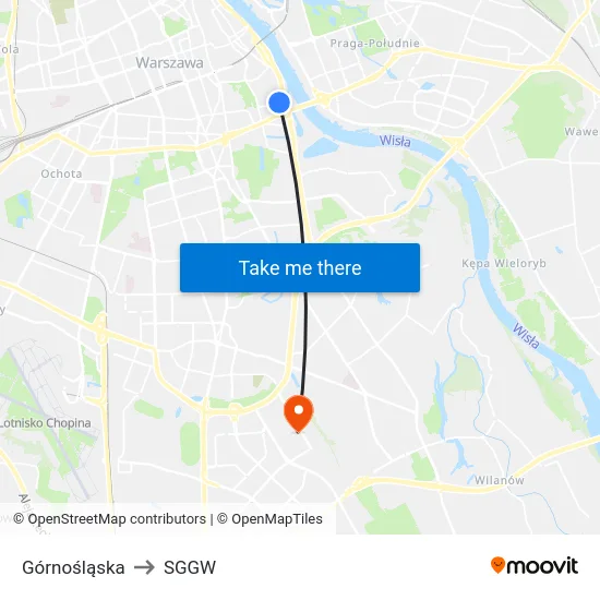 Górnośląska to SGGW map