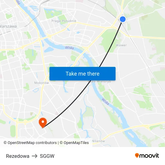 Rezedowa to SGGW map