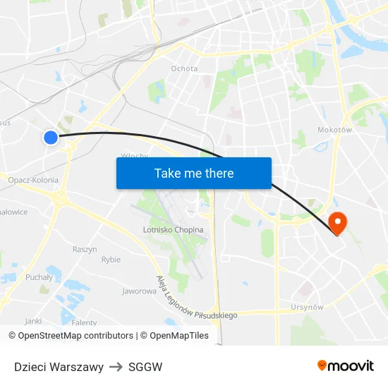 Dzieci Warszawy to SGGW map