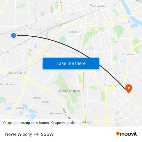 Nowe Włochy to SGGW map