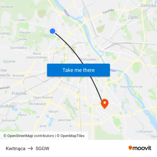 Kwitnąca to SGGW map