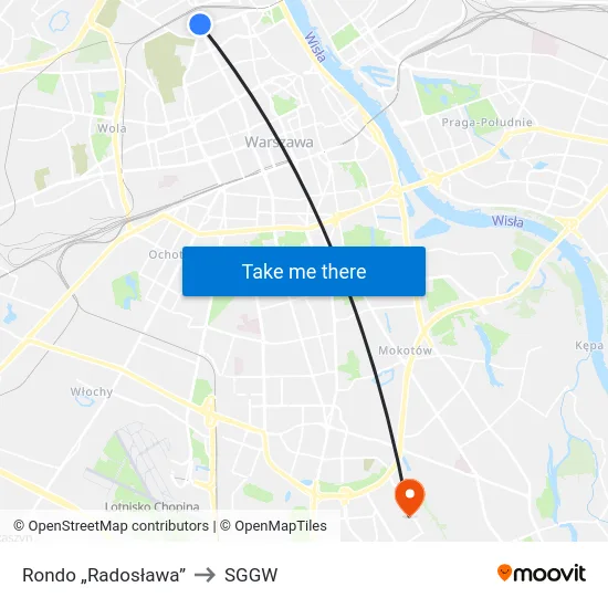 Rondo „Radosława” to SGGW map