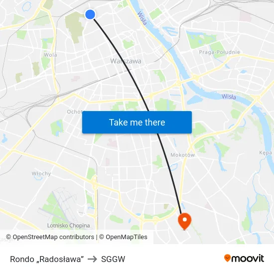Rondo „Radosława” to SGGW map