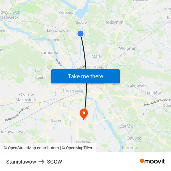 Stanisławów to SGGW map