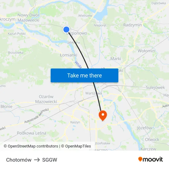 Chotomów to SGGW map
