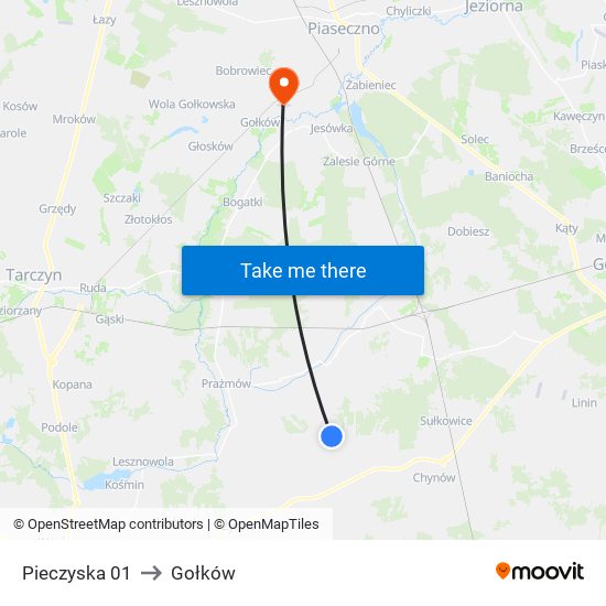 Pieczyska 01 to Gołków map