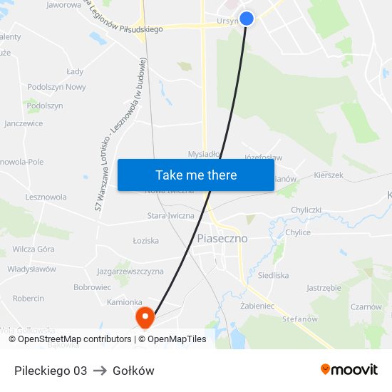 Pileckiego 03 to Gołków map