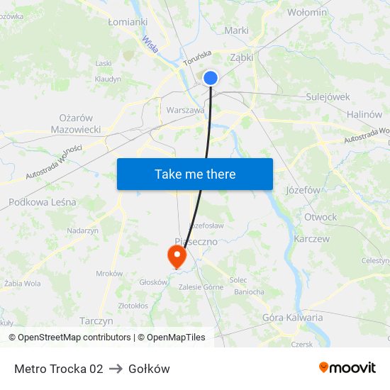 Metro Trocka 02 to Gołków map