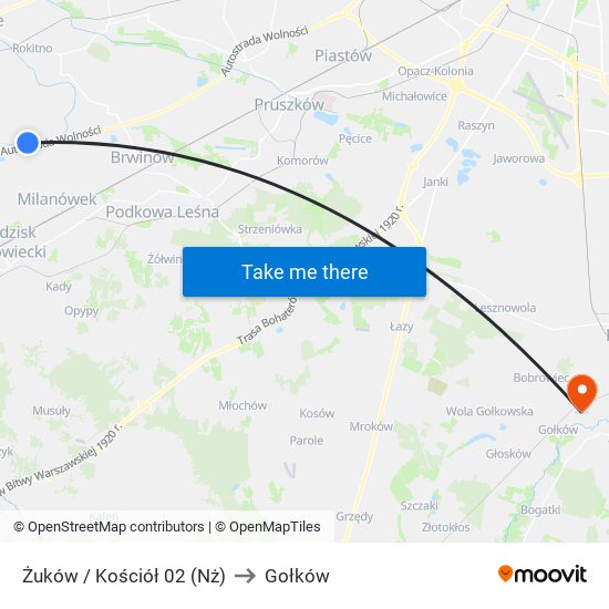 Żuków / Kościół 02 (Nż) to Gołków map