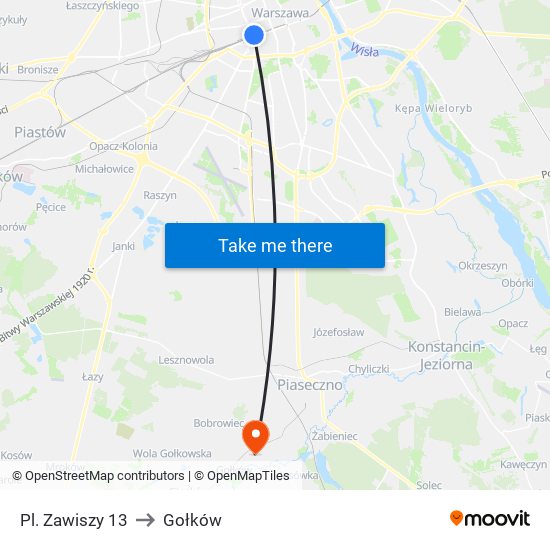Pl. Zawiszy 13 to Gołków map