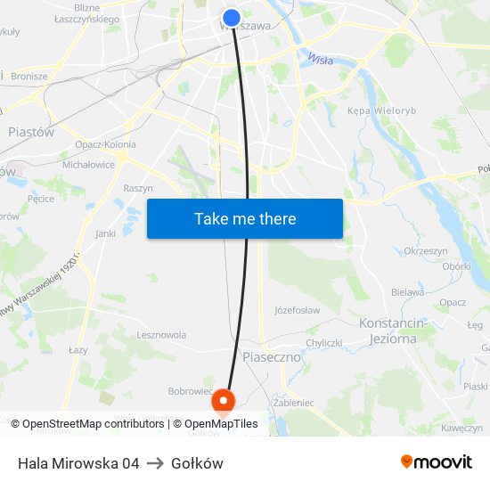 Hala Mirowska 04 to Gołków map