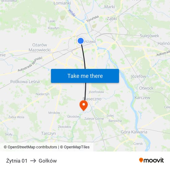 Żytnia 01 to Gołków map