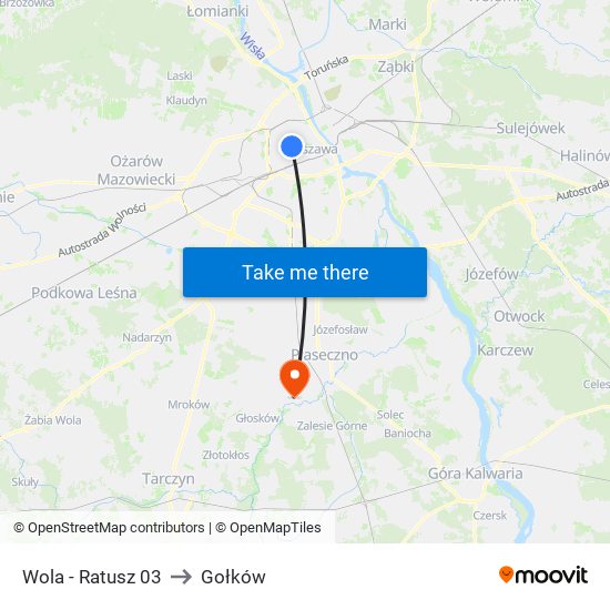 Wola - Ratusz 03 to Gołków map