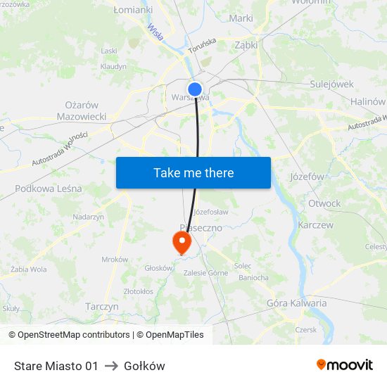 Stare Miasto 01 to Gołków map