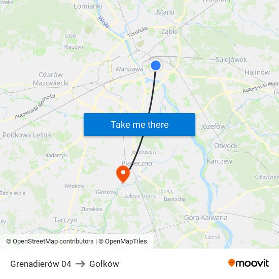 Grenadierów to Gołków map