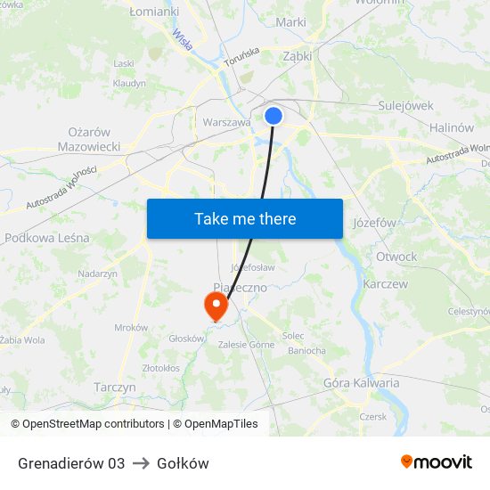 Grenadierów 03 to Gołków map