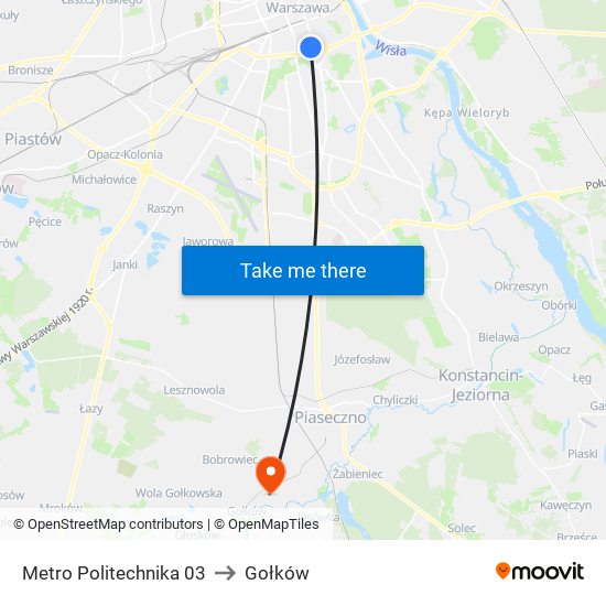 Metro Politechnika 03 to Gołków map