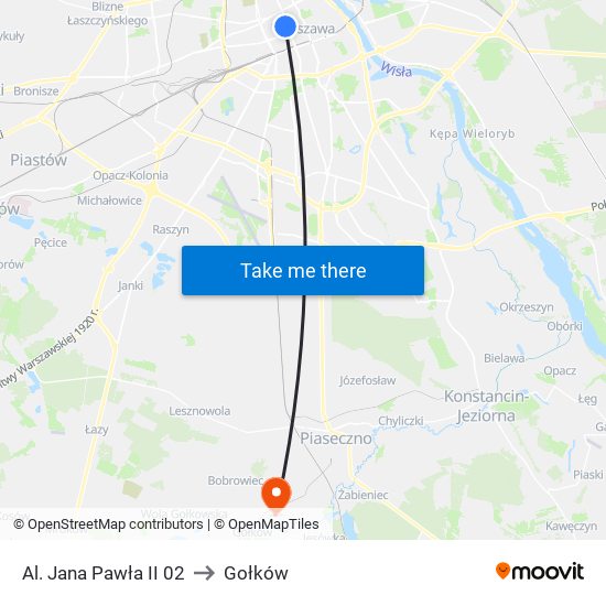 Al. Jana Pawła II 02 to Gołków map