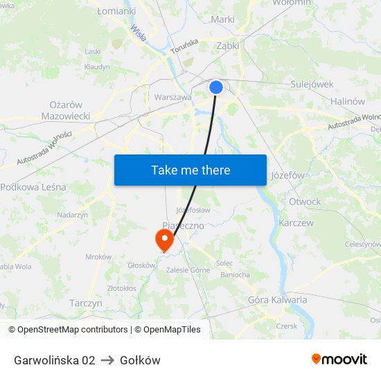 Garwolińska 02 to Gołków map