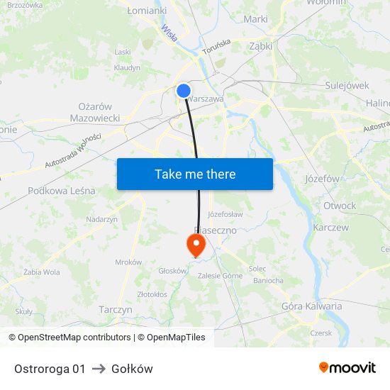 Ostroroga 01 to Gołków map