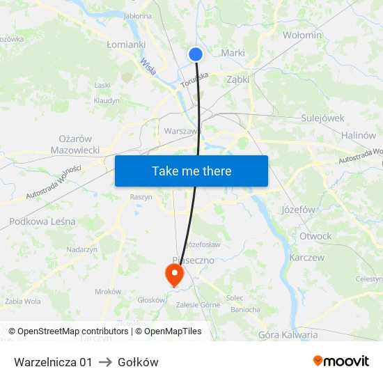 Warzelnicza 01 to Gołków map