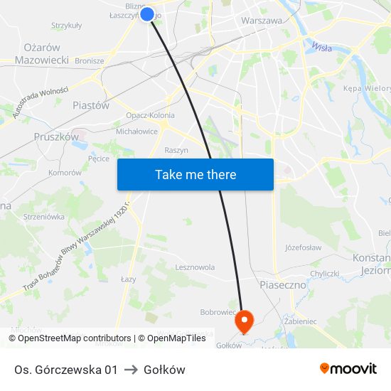 Os. Górczewska 01 to Gołków map