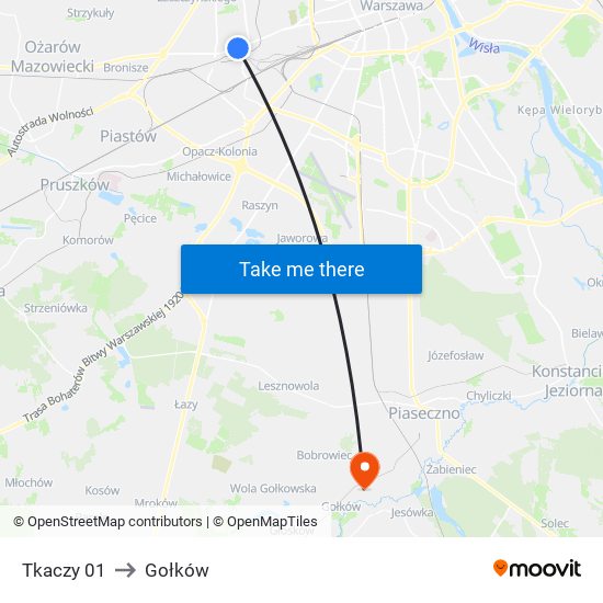 Tkaczy 01 to Gołków map