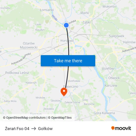 Żerań Fso 04 to Gołków map