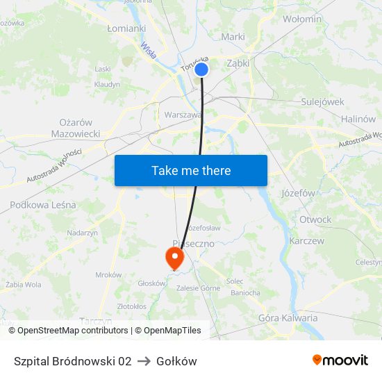 Szpital Bródnowski 02 to Gołków map