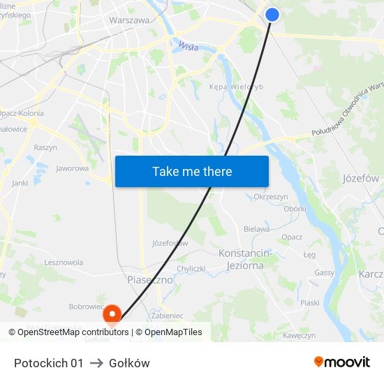 Potockich 01 to Gołków map
