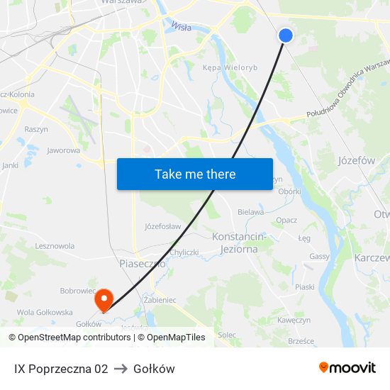 IX Poprzeczna 02 to Gołków map