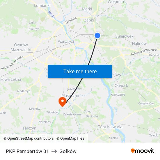 PKP Rembertów 01 to Gołków map