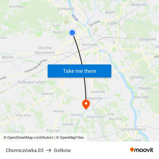 Chomiczówka 03 to Gołków map