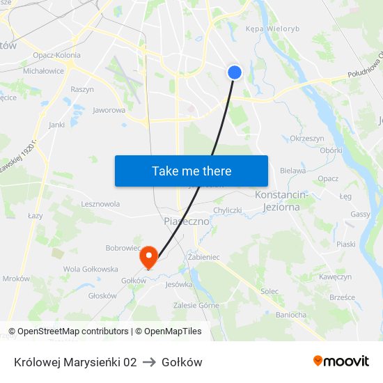 Królowej Marysieńki 02 to Gołków map