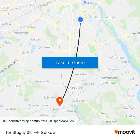 Tor Stegny 02 to Gołków map