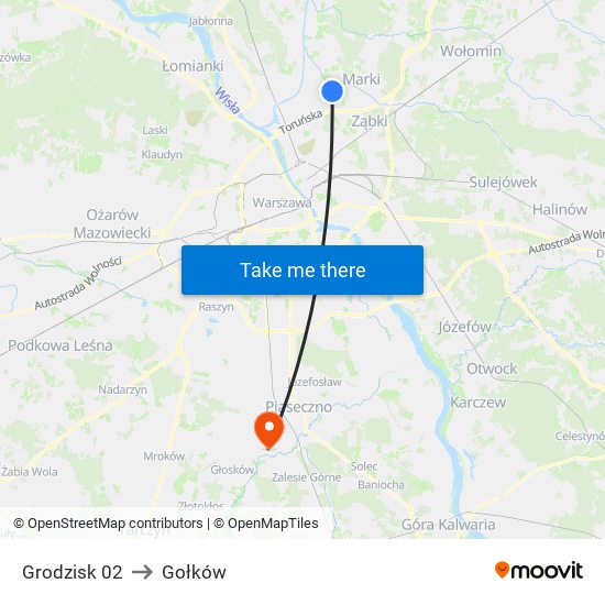 Grodzisk 02 to Gołków map