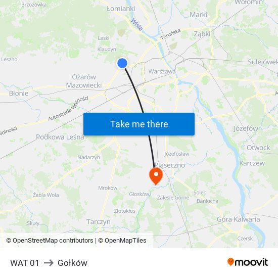 WAT 01 to Gołków map