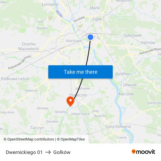 Dwernickiego 01 to Gołków map