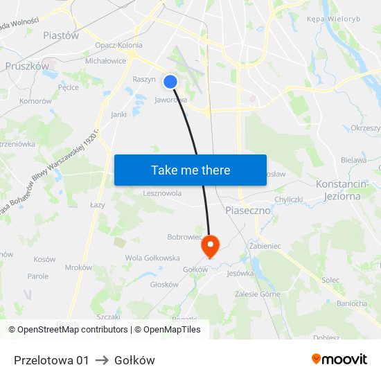 Przelotowa 01 to Gołków map