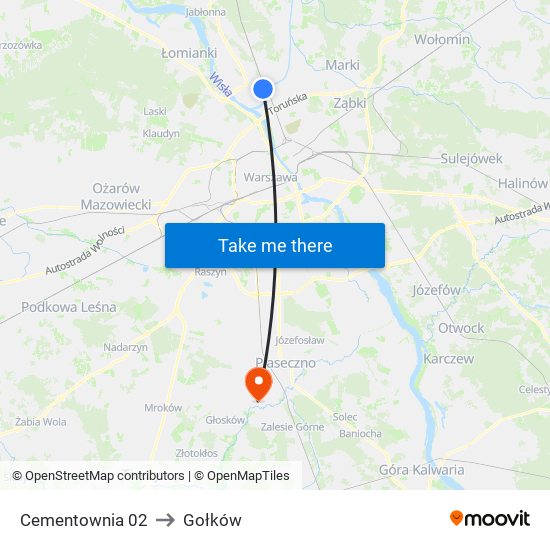 Cementownia to Gołków map