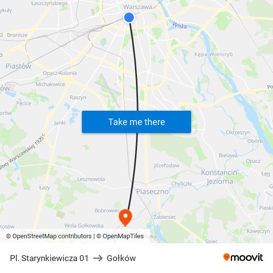 Pl. Starynkiewicza 01 to Gołków map