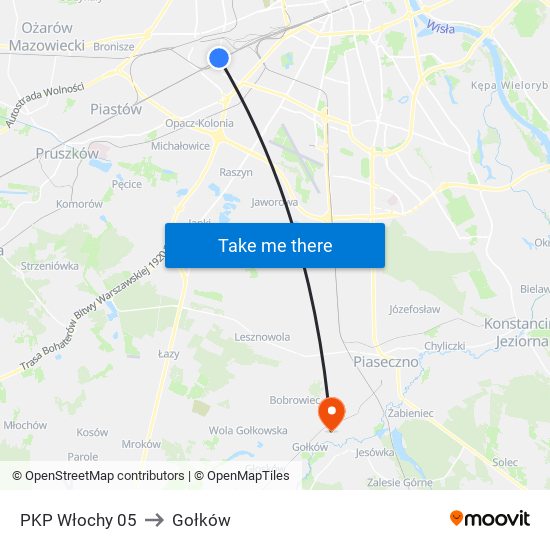 PKP Włochy 05 to Gołków map