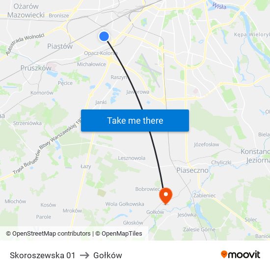 Skoroszewska 01 to Gołków map